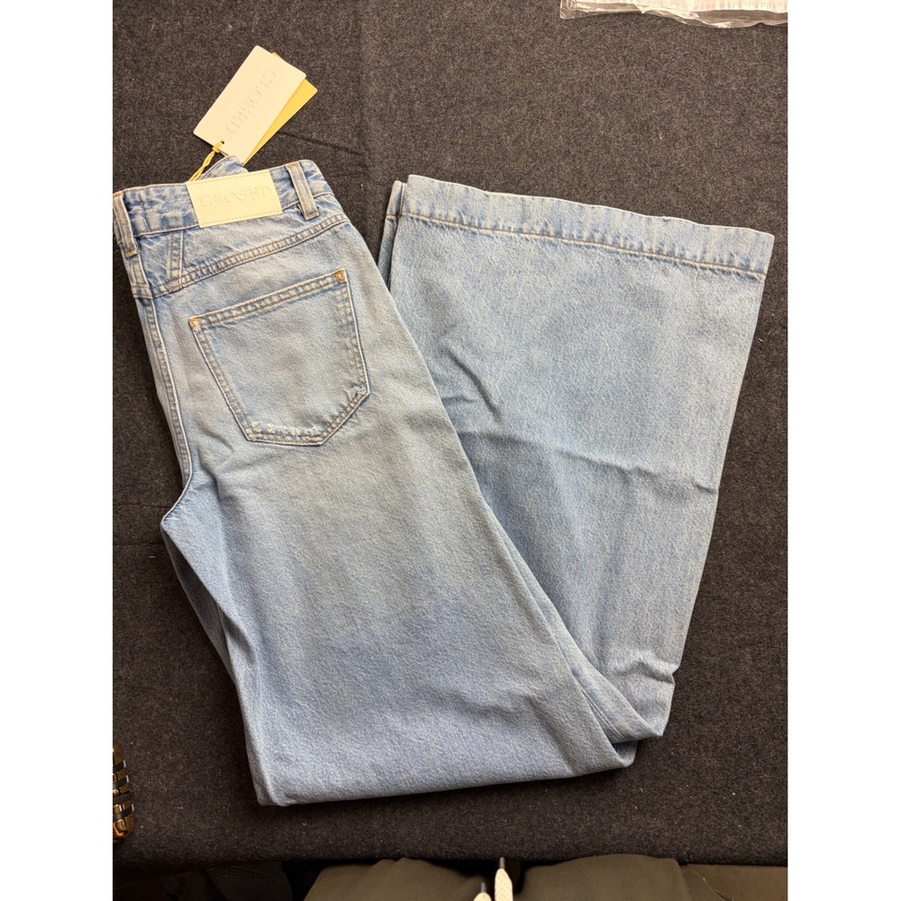 CLOSED Glow-Up Wide Leg Jeans Light Blue High Rise Size 25 NWT $365